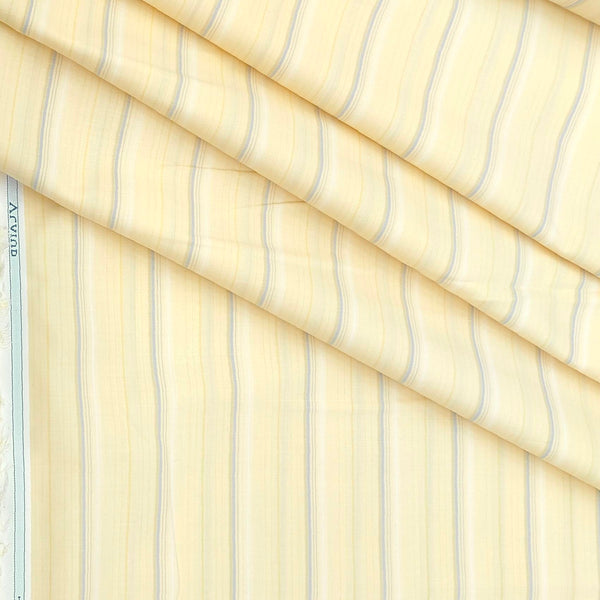 Shirt Fabric Arvind Cotton Blended Broad Lining Colour Dull Yellow