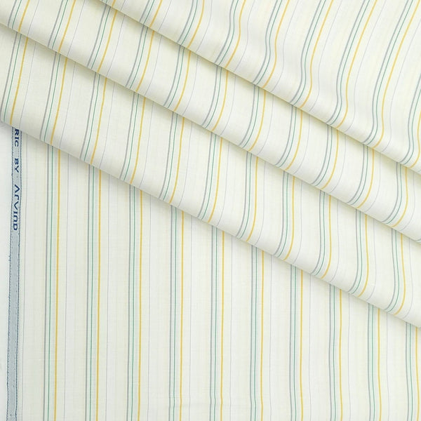 Shirt Fabric Arvind Cotton Blended Broad Lining Colour Tea Green