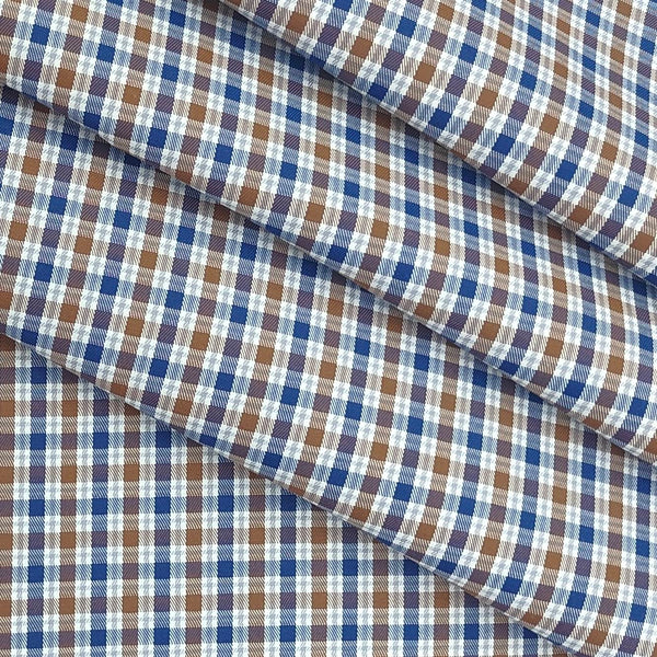 Shirt Fabric Arvind Cotton Blended Check Colour Coffee n Black