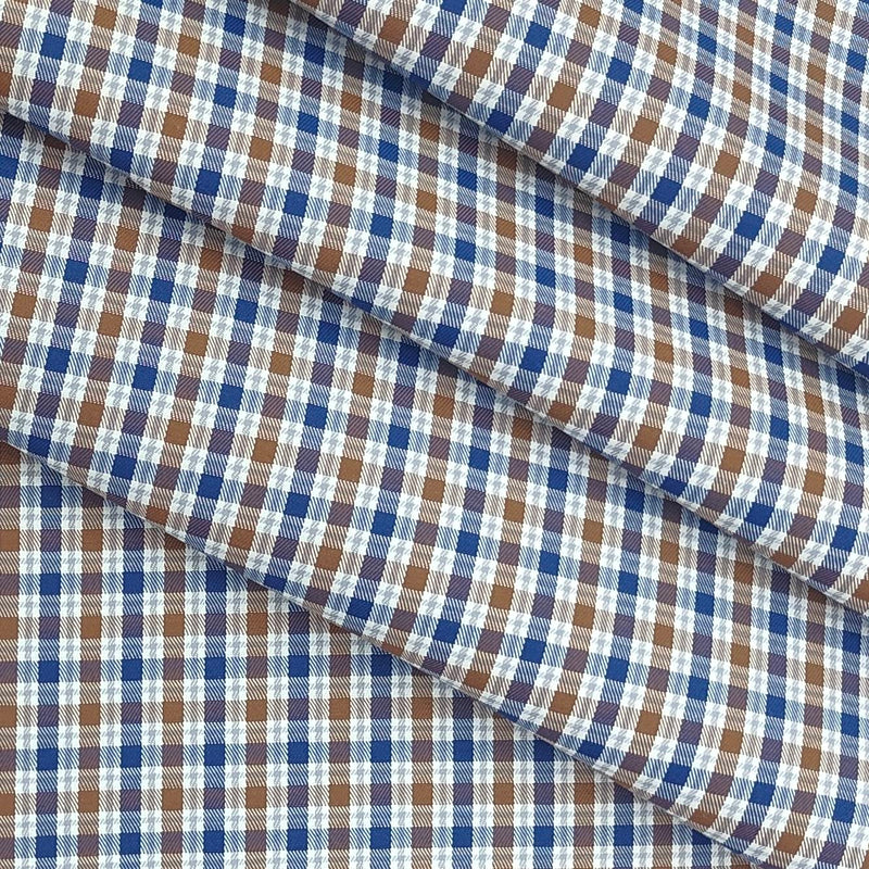 Shirt Fabric Arvind Cotton Blended Check Colour Coffee n Black
