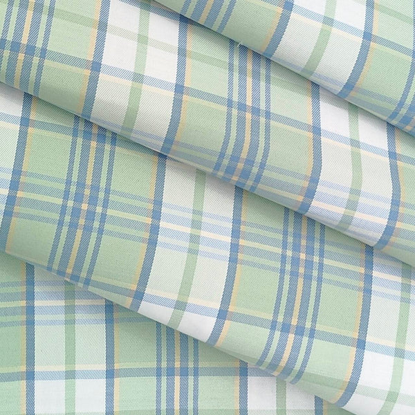 Shirt Fabric Arvind Cotton Blended Check Colour Hunter Green