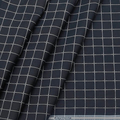 Shirt Fabric Raymond Blended Check Colour Black