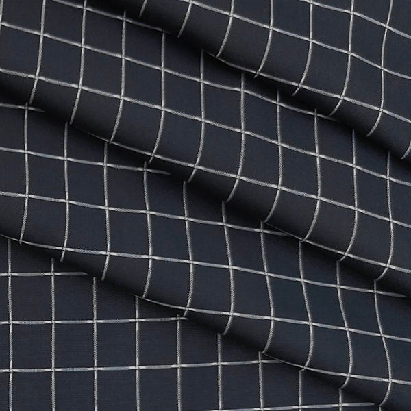 Shirt Fabric Raymond Blended Check Colour Black