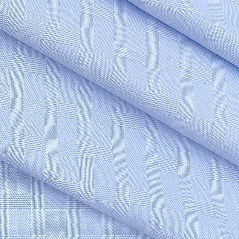 Shirt Fabric Raymond Blended Jacquard Colour Light Blue