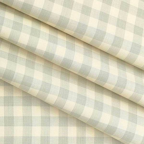 Shirt Fabric Raymond 100% Cotton Check Colour Heal Green