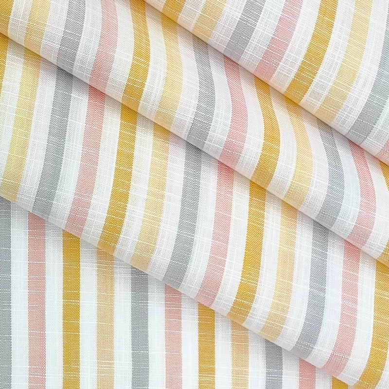 Shirt Fabric Raymond 100% Cotton Broad Lining Colour Peach Yellow Grey