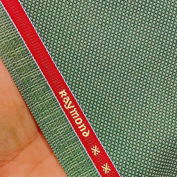 Trouser Fabric Raymond Wool Blended Dotted Colour Elaichi Green