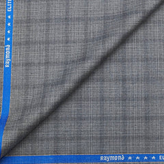 Trouser Fabric Raymond Wool Blended Check Colour Elite Grey