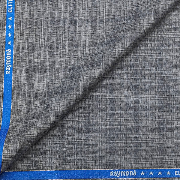 Trouser Fabric Raymond Wool Blended Check Colour Elite Grey