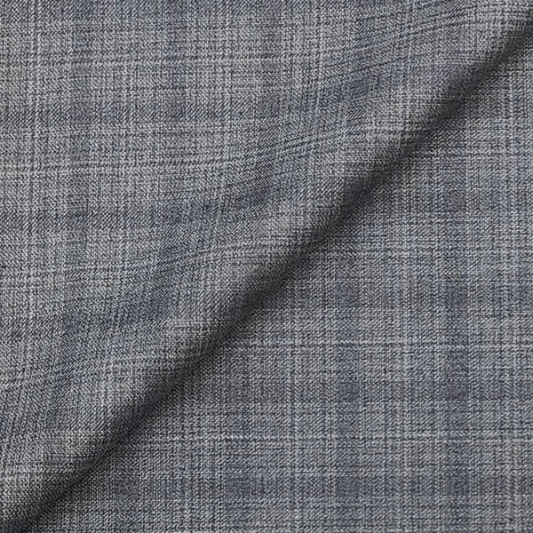 Trouser Fabric Raymond Wool Blended Check Colour Elite Grey