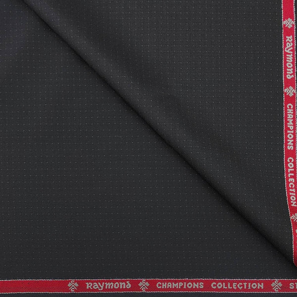 Trouser Fabric Raymond 90s Wool Dotted Colour Black