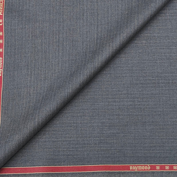 Trouser Fabric Raymond Wool Blended Pin Lining Colour Ash Grey
