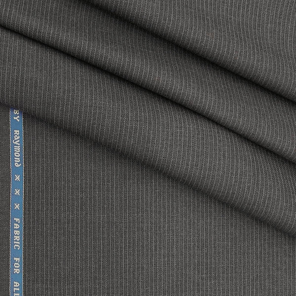 Trouser Fabric Raymond Wool Blended Pin Lining Colour Ash Brown