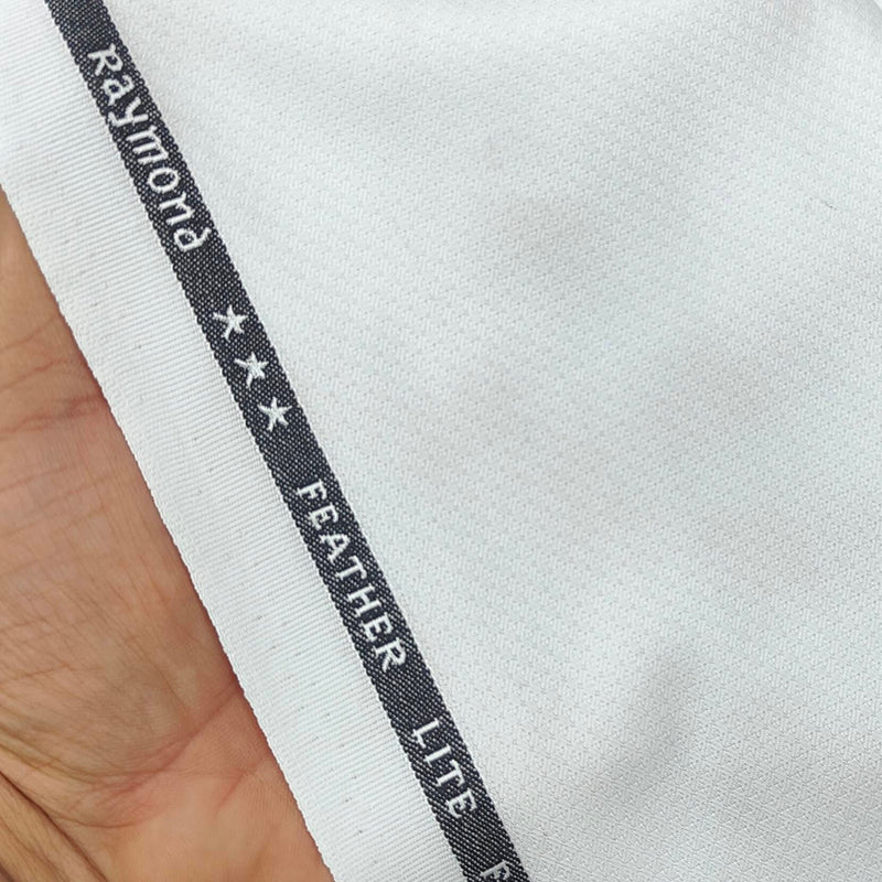 Raymond Terry Rayon Dobby Trouser Fabric Color White