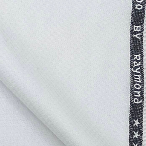 Raymond Terry Rayon Dobby Trouser Fabric Color White