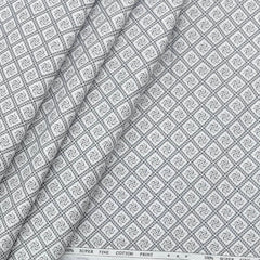 Shirt Fabric ManTire Giza Cotton Printed Colour onyx grey