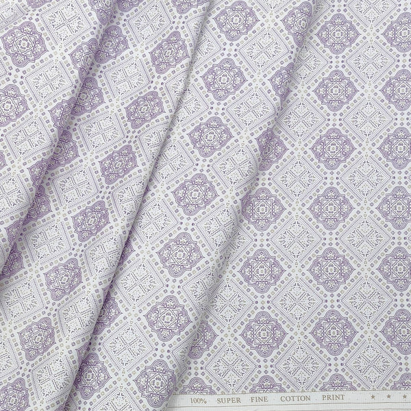 Shirt Fabric ManTire Giza Cotton Printed Colour wisteria lavender