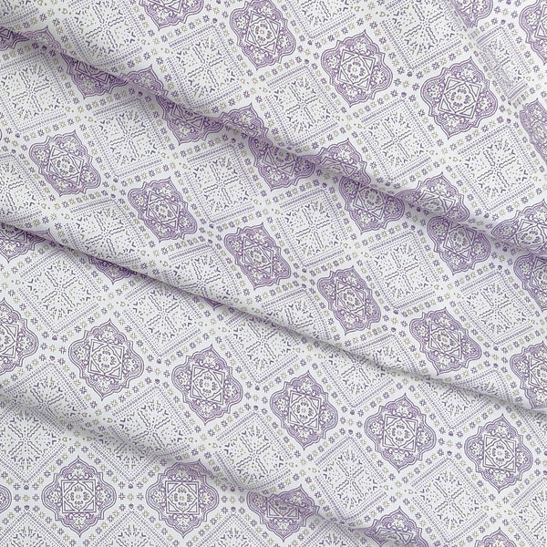 Shirt Fabric ManTire Giza Cotton Printed Colour wisteria lavender