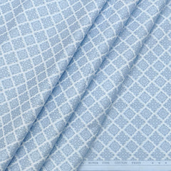Shirt Fabric ManTire Giza Cotton Printed Colour Baby blue