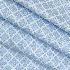 Shirt Fabric ManTire Giza Cotton Printed Colour Baby blue