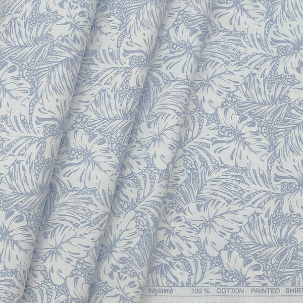 Shirt Fabric Raymond 100% Cotton Printed Colour Maya Blue