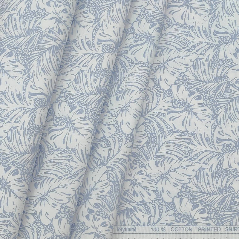 Shirt Fabric Raymond 100% Cotton Printed Colour Maya Blue