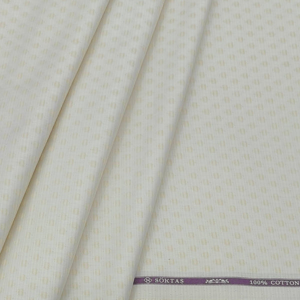 Shirt Fabric Soktas 100% Cotton Dobby Latte Brown