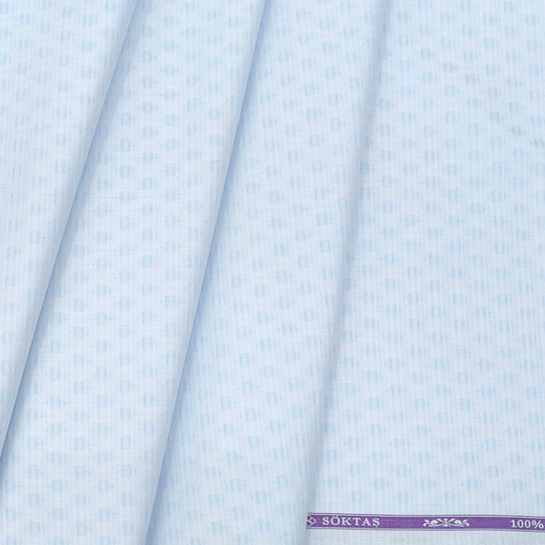 Shirt Fabric Soktas 100% Cotton Dobby Ice Blue