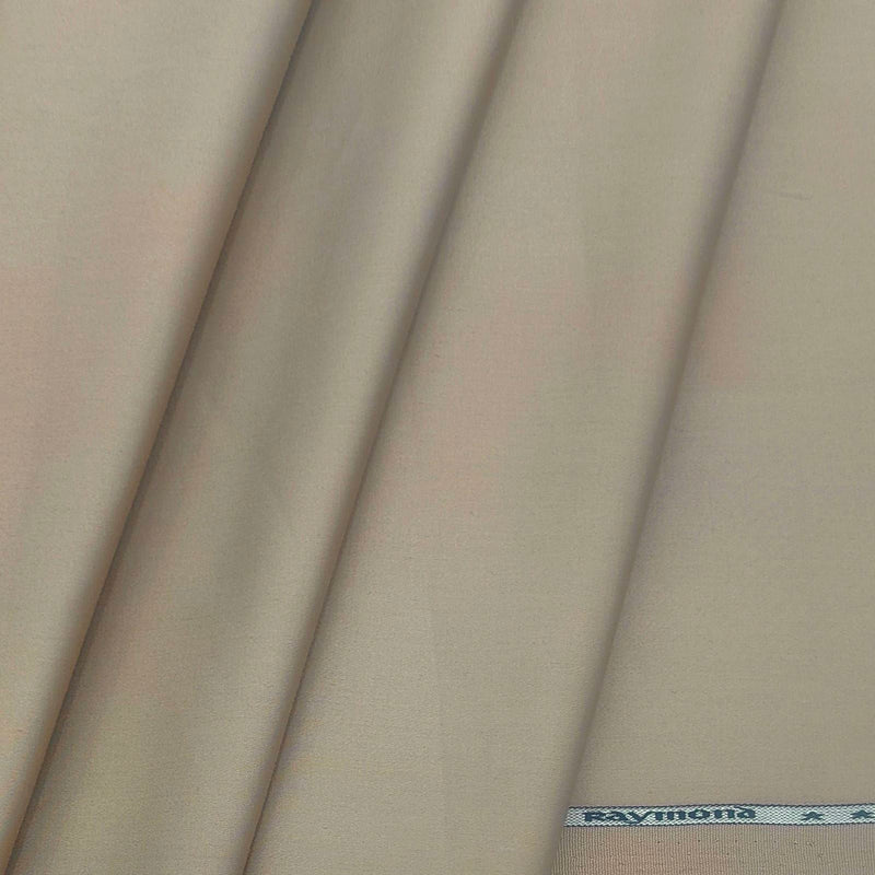 Trouser Fabric Raymond Pure Cotton Textured Lycra Color Dark Beige