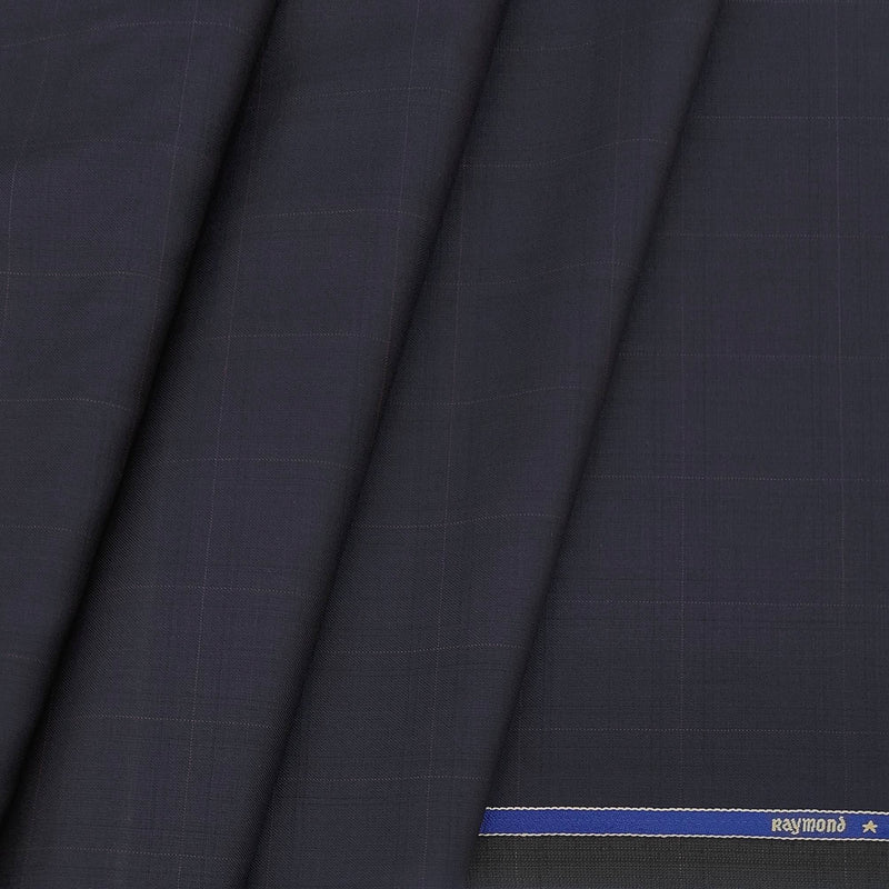 Trouser Fabric Raymond 100s Count PV Check color Dark Blue