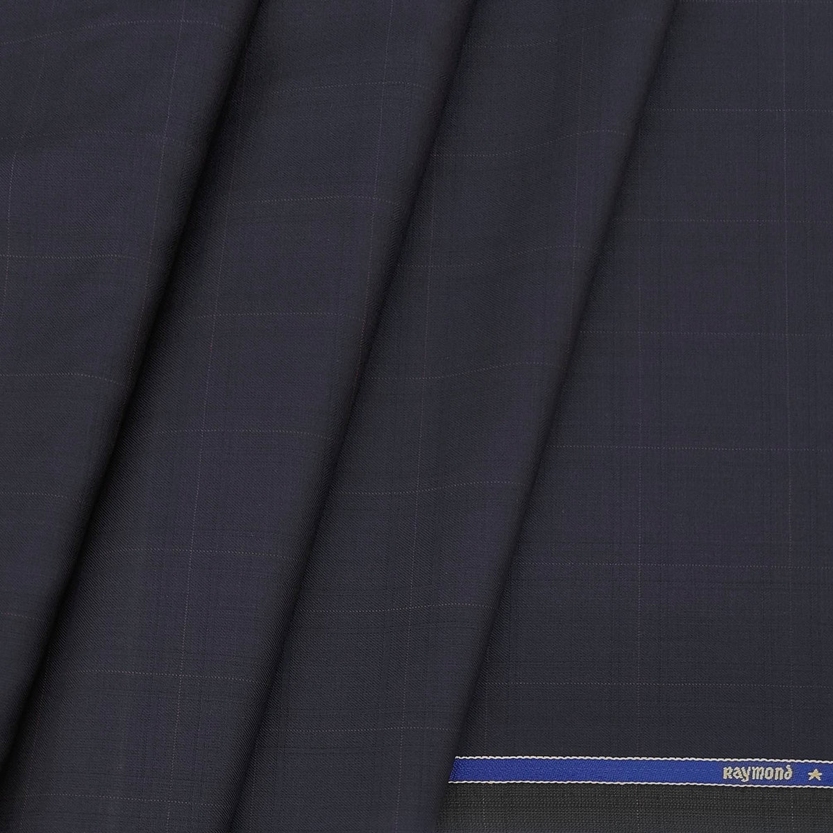 Trouser Fabric Raymond 100s Count PV Check color Dark Blue