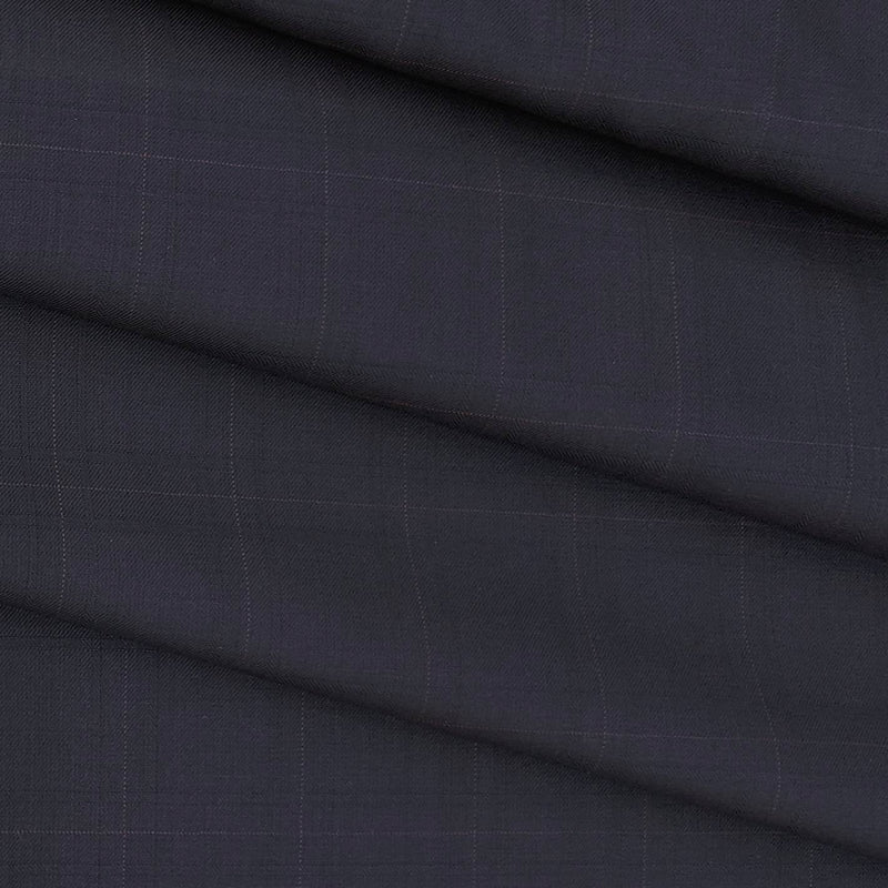 Trouser Fabric Raymond 100s Count PV Check color Dark Blue