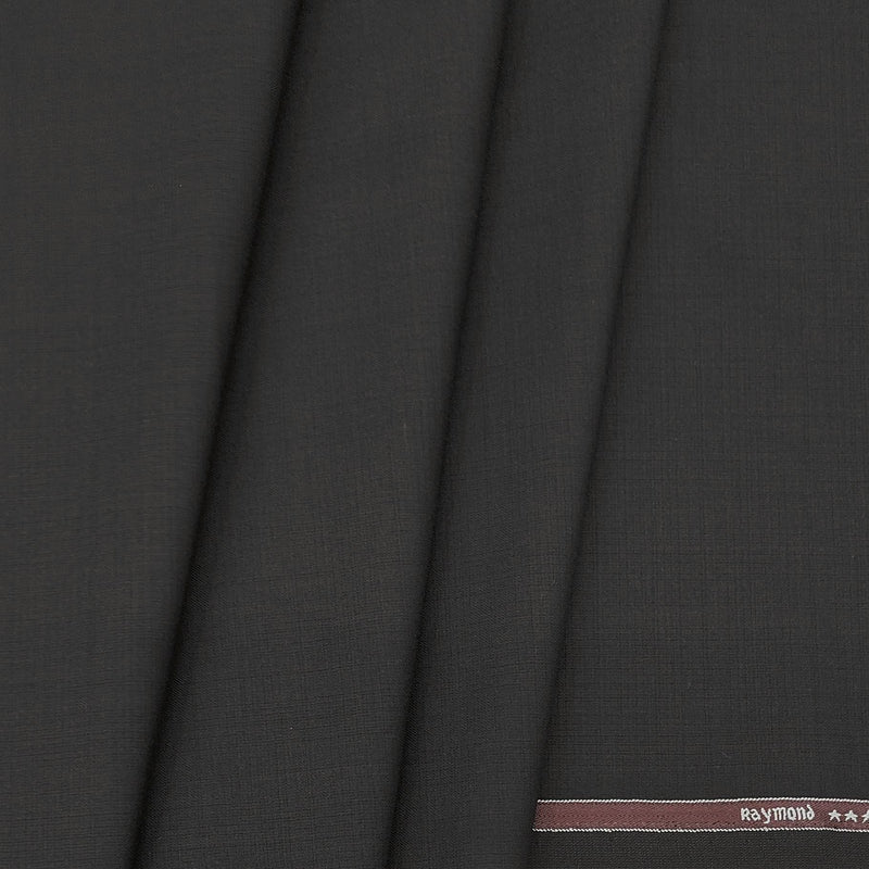 Trouser Fabric Raymond 100s Count PV Plain color Dark Brown