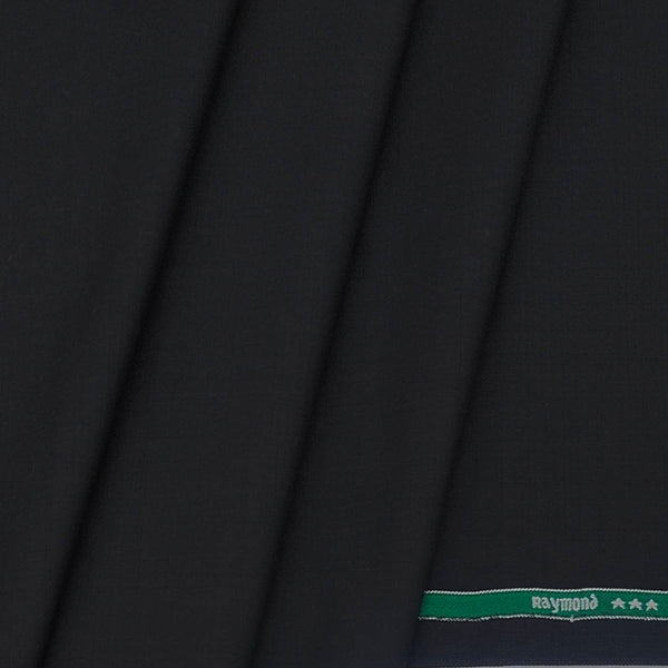 Trouser Fabric Raymond 100s Count PV Plain Color Black