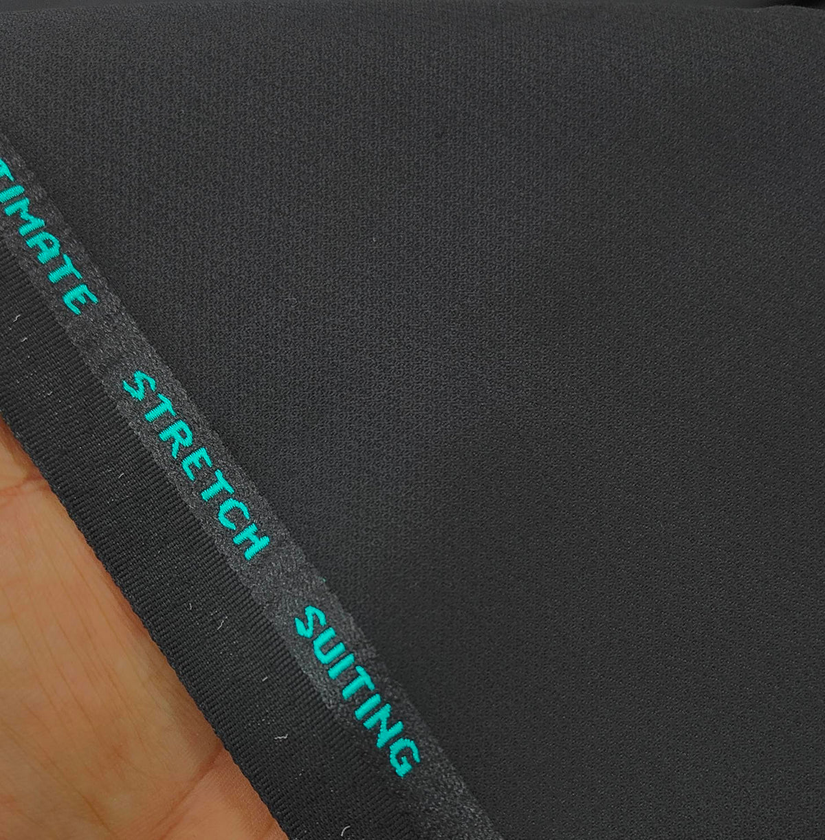 Trouser Fabric Reid & Taylor PV Dobby Stretchable Trouser Fabric Color Black