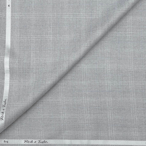 Trouser Fabric Reid & Taylor PV Check Natural Stretch Softest Color Grandma Grey