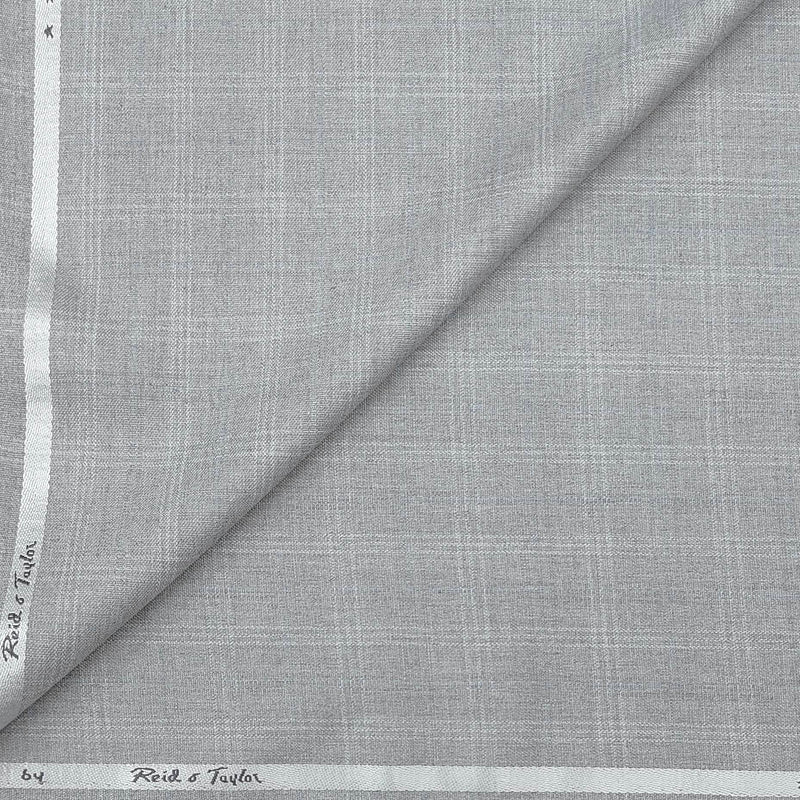Trouser Fabric Reid & Taylor PV Check Natural Stretch Softest Color Grandma Grey