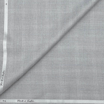 Trouser Fabric Reid & Taylor PV Check Natural Stretch Softest Color Grandma Grey