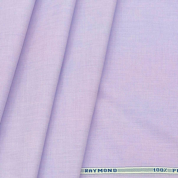 Shirt Fabric Raymond 100% cotton Plain Colour Lavender
