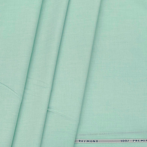 Shirt Fabric Raymond 100% cotton Plain Colour Mint Green