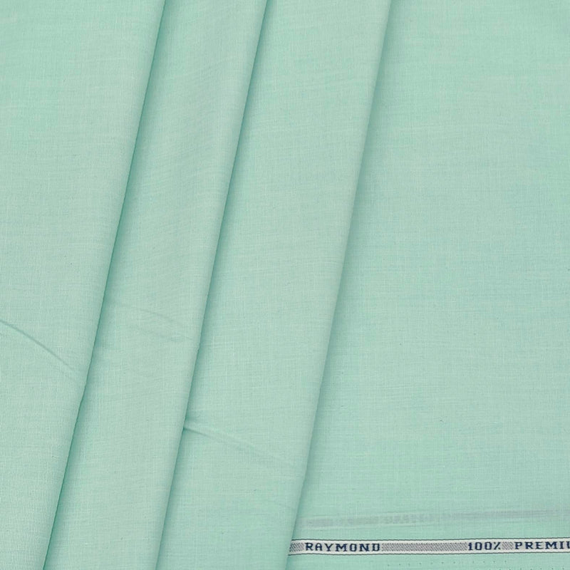Shirt Fabric Raymond 100% cotton Plain Colour Mint Green