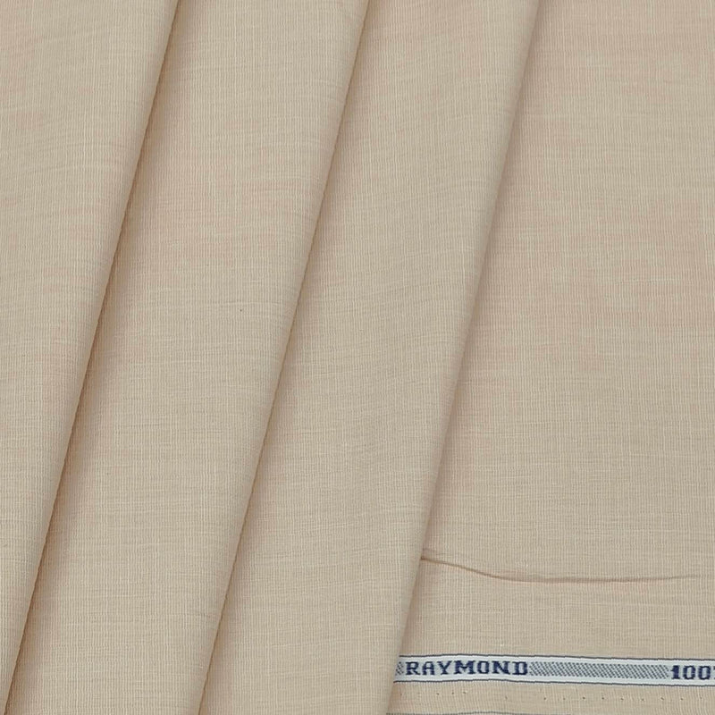 Shirt Fabric Raymond 100% cotton Plain Colour Latte Brown