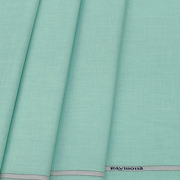 Shirt n Kurta Fabric Raymond 100% cotton Plain Colour Sea Green
