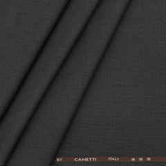 Trouser Fabric Canetti Italy Luxury Stretch Plain colour Worsted Brown