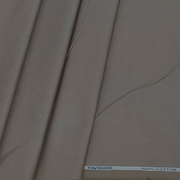 Shirt Fabric Raymond 70s Giza Cotton Plain Colour Dark Vanilla