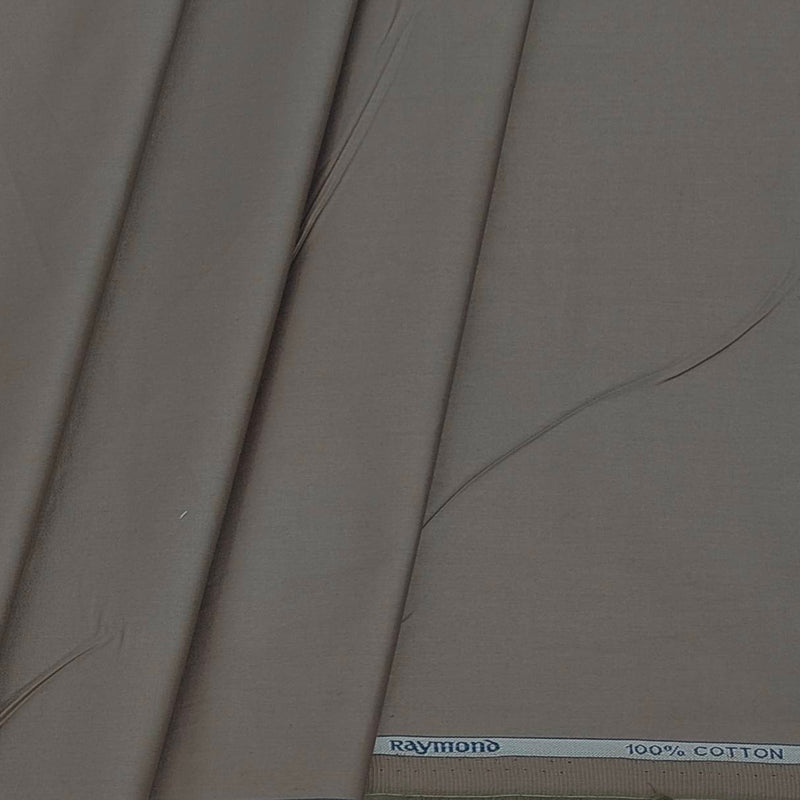 Shirt Fabric Raymond 70s Giza Cotton Plain Colour Dark Vanilla