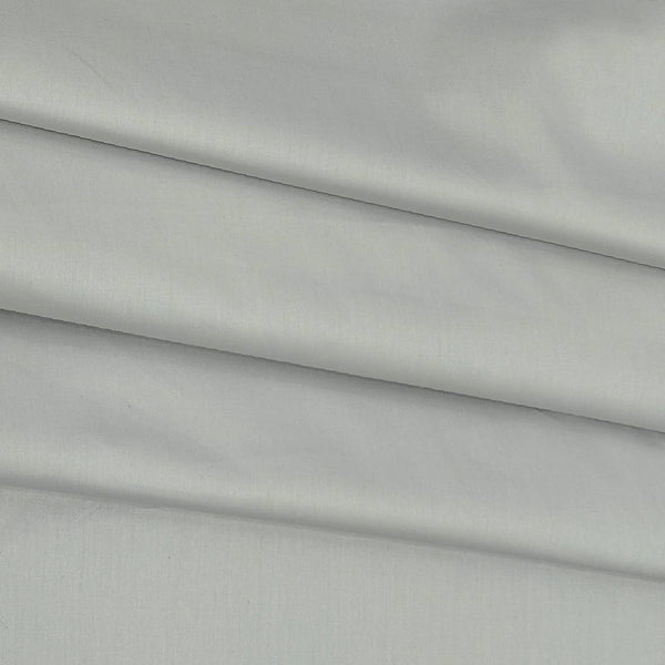 Shirt Fabric Raymond 70s Giza Cotton Plain Colour Bright Silver