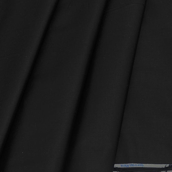 Shirt Fabric Raymond 70s Giza Cotton Plain Colour Black