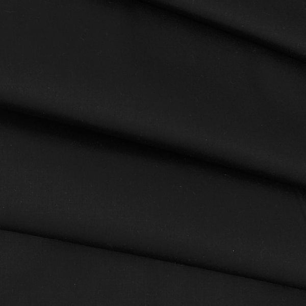 Shirt Fabric Raymond 70s Giza Cotton Plain Colour Black