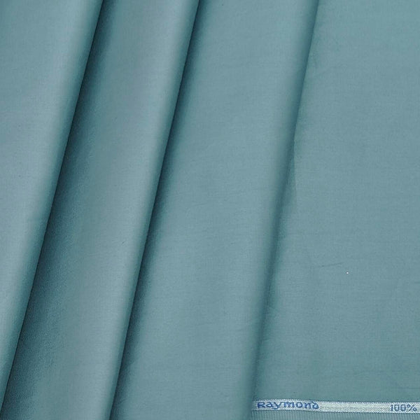 Shirt Fabric Raymond 70s Giza Cotton Plain Colour Iceberg Blue